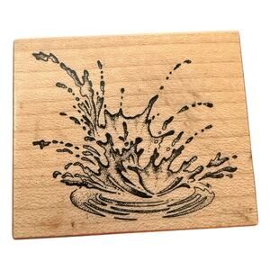 PSX E-1567 Vintage 1995 Large Water Puddle Splash Rubber Stamp